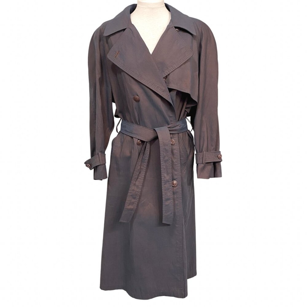 Vintage London Fog trench coat mauve iridescent shimmery. Women's size 12P